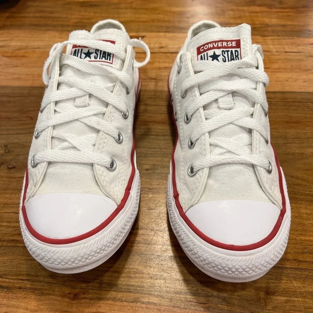 Converse Kids White and Red Sneakers